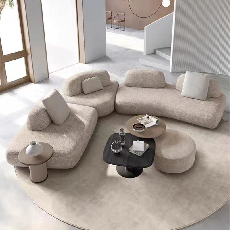 Pebble Sofa Italian Minimalist Designer Creative Large Flat Villa Living Room Hotel Fabric Combination Sofa