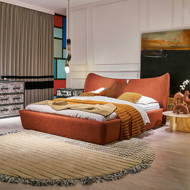 Italian Minimalist Fabric Bed