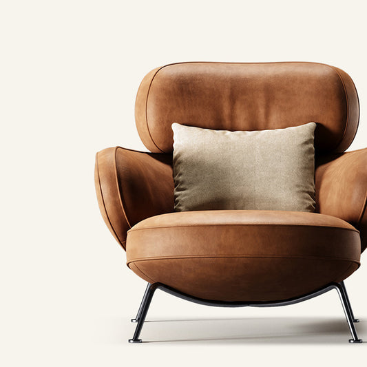 Beetle Leather Lounge Chair Designer