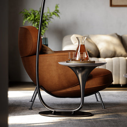 Beetle Leather Lounge Chair Designer