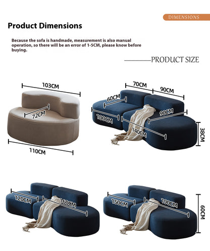 CO-6 Curved compressed sofa