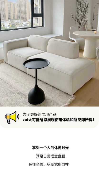 Simple Modern Modular Fabric Small Apartment Chaise Lounge Wabi-Sabi Style Living Room sofa Technology Cloth Tofu Block Small Sofa