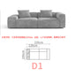 Tofu Block Double-Sided Fabric Sofa
