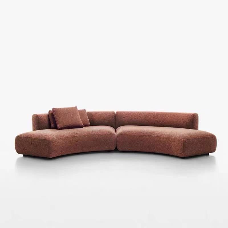 Italian Minimalist Light Luxury Irregular Arc Sofa for Living Room Large Apartment Reception Model Room Designer Beauty Salon Internet Celebrity