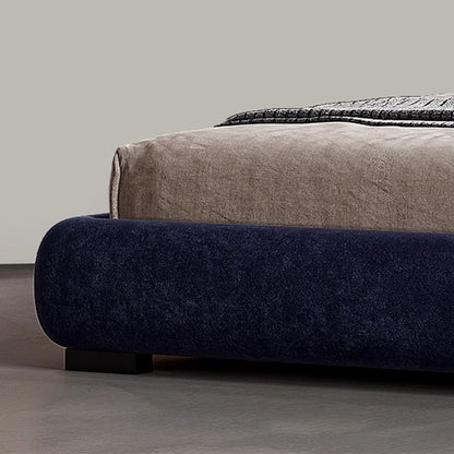 Bedroom Solid Wood Fabric Wedding Bed