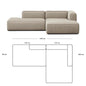 Simple Small Apartment Home Use Two or Three Seater Fabric Sofa Cotton Linen Armless Straight Row Modular Combination Reception Sofa