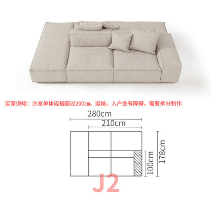 Tofu Block Double-Sided Fabric Sofa