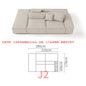 Tofu Block Double-Sided Fabric Sofa