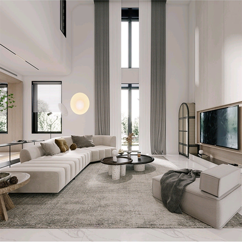 Italian Minimalist Modern Irregular Piano Key Living Room Corner Arc Art Creative Internet Celebrity Style Chaise Fabric Sofa
