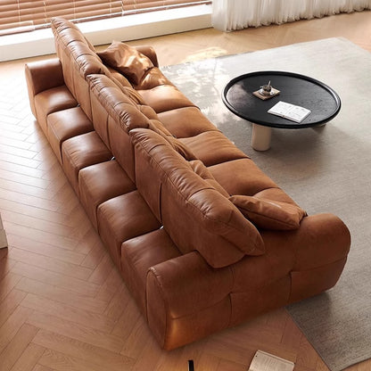 Big Black Bear Retro Oil Wax Leather Sofa