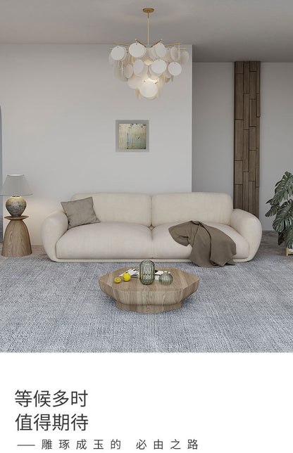 Japanese Style ins Cream Wabi-Sabi Style Simple Modern Three-Seater Sofa for Rental Apartments Small Living Room Double Nordic Style