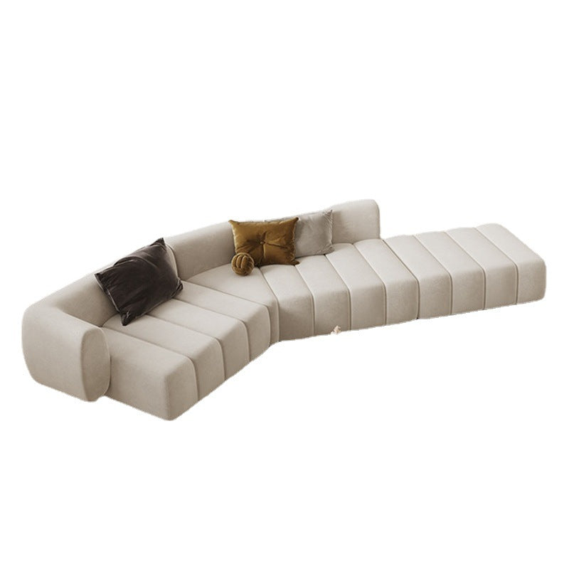 Italian Minimalist Modern Irregular Piano Key Living Room Corner Arc Art Creative Internet Celebrity Style Chaise Fabric Sofa
