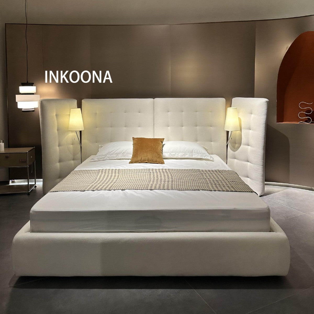 Italian Minimalist Fabric Bed