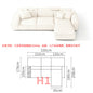 Tofu Block Double-Sided Fabric Sofa
