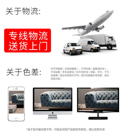 Modern Minimalist Light Luxury Living Room Art American Style Button Velvet Fabric Sofa Small Apartment Internet Celebrity Designer New Model
