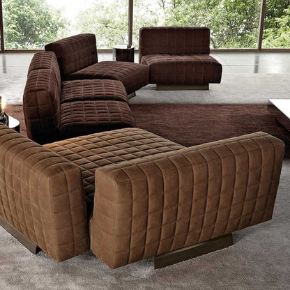Italian Minimalist Sofa Module Leather