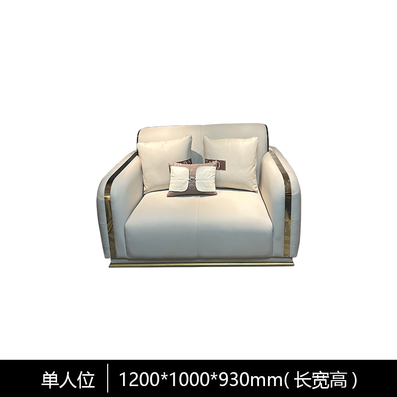 Italian Style Light Luxury Bentley Button Sofa Genuine Leather Designer Postmodern Villa Living Room Set High-end Custom Furniture