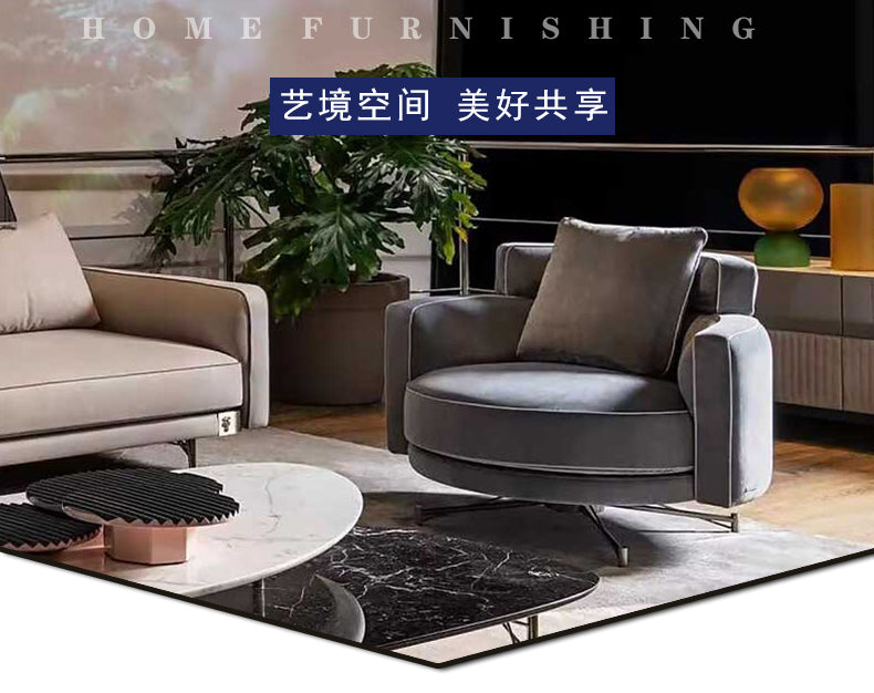 Italian Light Luxury Visionnaire Fabric Sofa Chair Designer Living Room Lounge Chair Balcony Armrest Backrest Chair