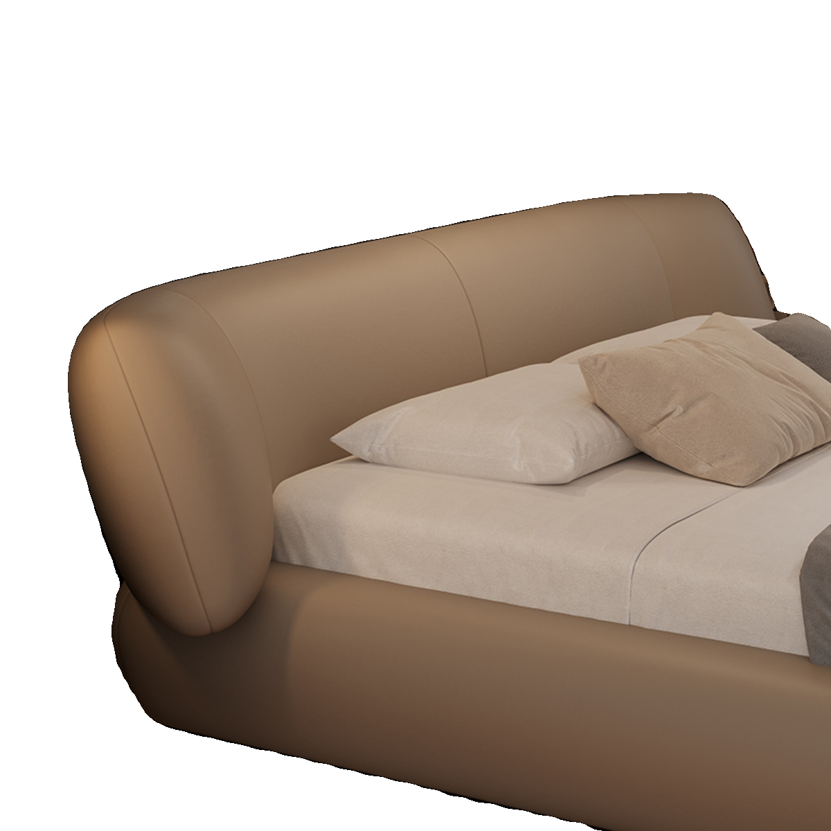 Modern Minimalist Genuine Leather Bed