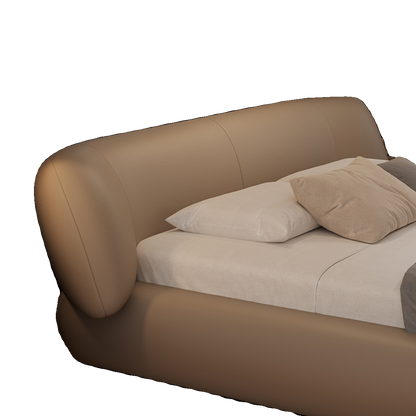 Modern Minimalist Genuine Leather Bed