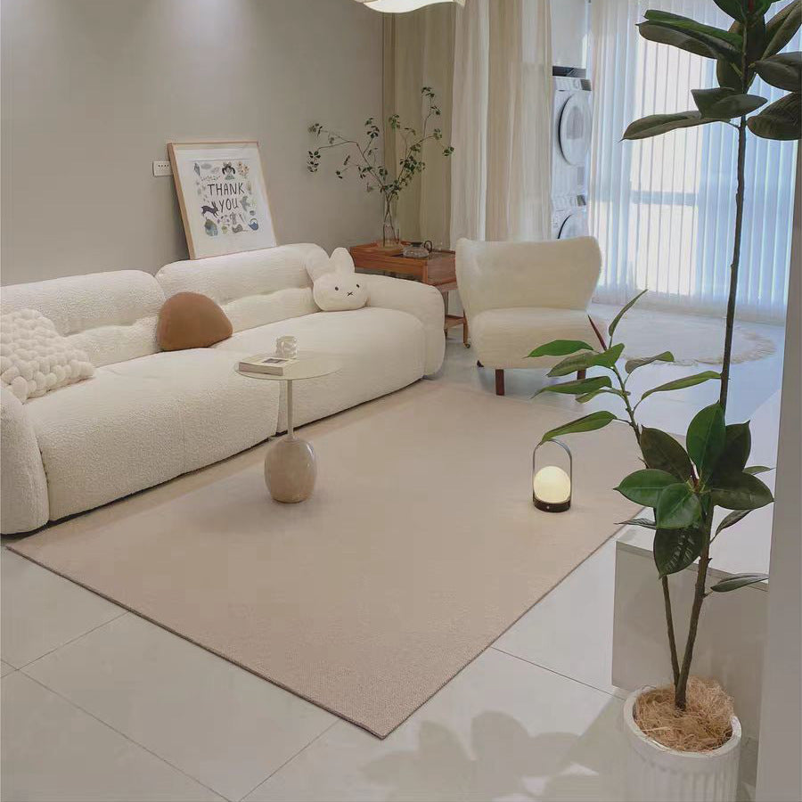 Cloud Lamb Fabric Straight Sofa