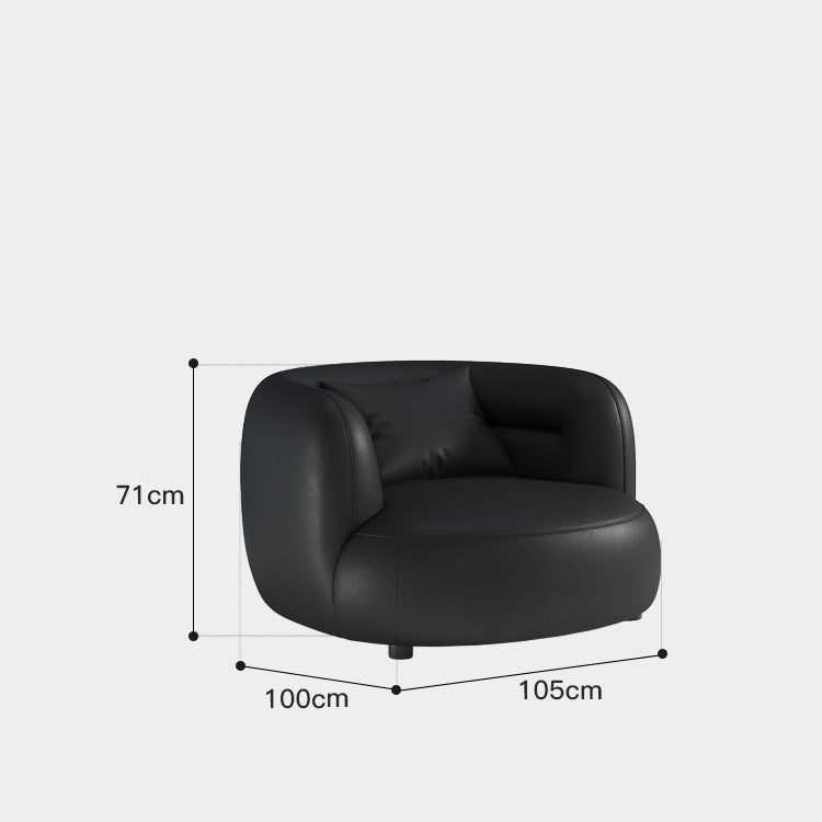 Cream Style Lamb Wool Single Sofa Chair Leisure Chair Balcony Nordic Simple Living Room Bedroom Light Luxury Curved Italian Style