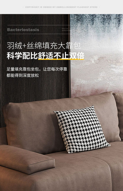 Nordic Tech Fabric Sofa Living Room Simple Modern Double Small Apartment Minimalist New Trendy Straight Three-Seater