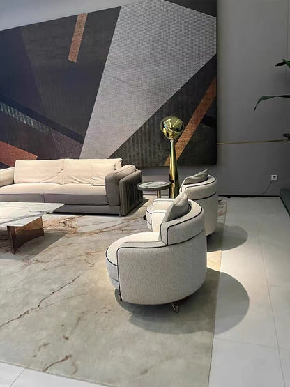 Italian Light Luxury Visionnaire Fabric Sofa Chair Designer Living Room Lounge Chair Balcony Armrest Backrest Chair