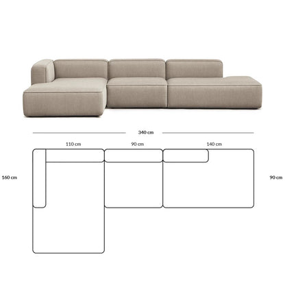 Simple Small Apartment Home Use Two or Three Seater Fabric Sofa Cotton Linen Armless Straight Row Modular Combination Reception Sofa