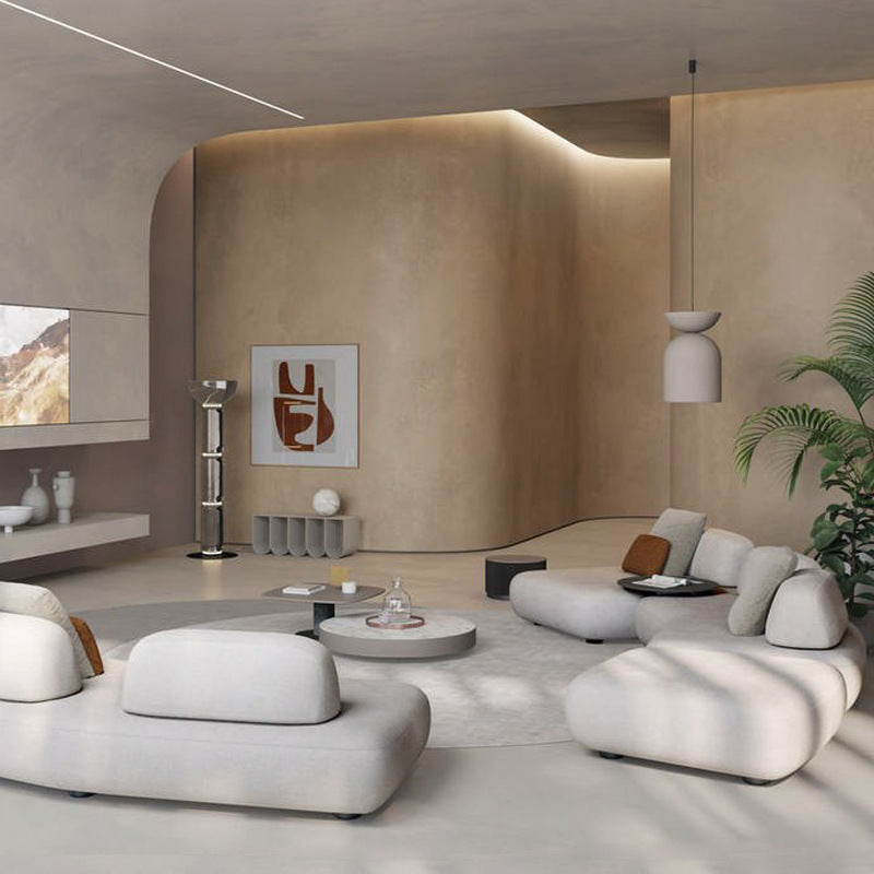 Pebble Sofa Italian Minimalist Designer Creative Large Flat Villa Living Room Hotel Fabric Combination Sofa