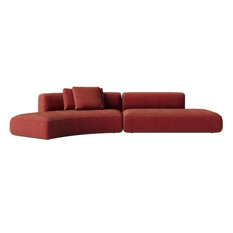 Italian Minimalist Light Luxury Irregular Arc Sofa for Living Room Large Apartment Reception Model Room Designer Beauty Salon Internet Celebrity