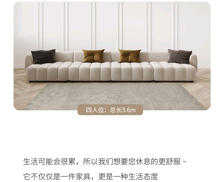 Italian Minimalist Modern Irregular Piano Key Living Room Corner Arc Art Creative Internet Celebrity Style Chaise Fabric Sofa