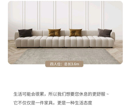 Italian Minimalist Modern Irregular Piano Key Living Room Corner Arc Art Creative Internet Celebrity Style Chaise Fabric Sofa