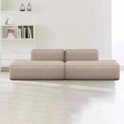 Simple Small Apartment Home Use Two or Three Seater Fabric Sofa Cotton Linen Armless Straight Row Modular Combination Reception Sofa