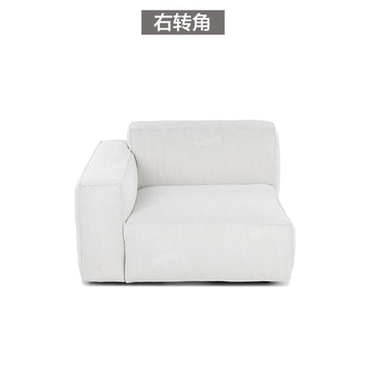 Simple Modern Modular Fabric Small Apartment Chaise Lounge Wabi-Sabi Style Living Room sofa Technology Cloth Tofu Block Small Sofa