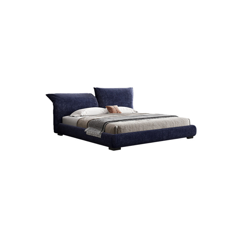 Bedroom Solid Wood Fabric Wedding Bed