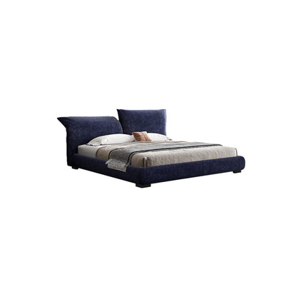 Bedroom Solid Wood Fabric Wedding Bed