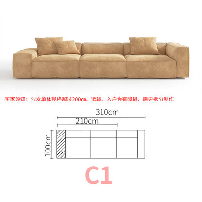 Tofu Block Double-Sided Fabric Sofa