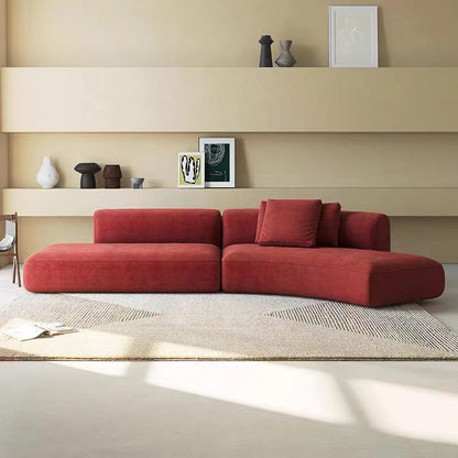Italian Minimalist Light Luxury Irregular Arc Sofa for Living Room Large Apartment Reception Model Room Designer Beauty Salon Internet Celebrity
