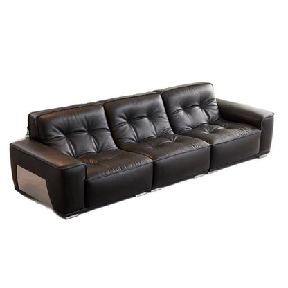 Italian Minimalist Genuine Leather Sofa