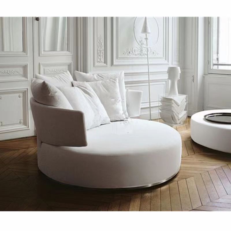 Italian Minimalist Leisure Chair Fabric Single Sofa