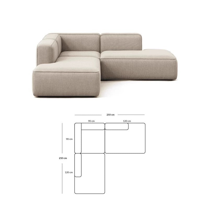 Simple Small Apartment Home Use Two or Three Seater Fabric Sofa Cotton Linen Armless Straight Row Modular Combination Reception Sofa