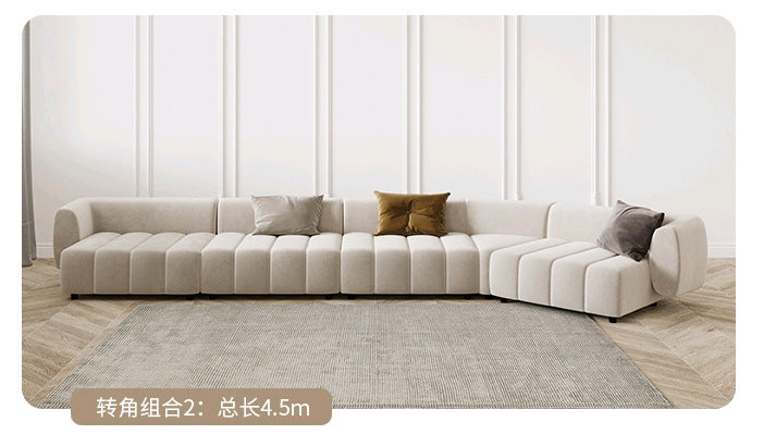 Italian Minimalist Modern Irregular Piano Key Living Room Corner Arc Art Creative Internet Celebrity Style Chaise Fabric Sofa