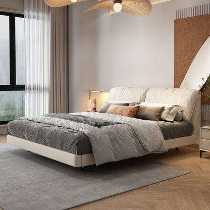 Floating Bed Luxury Genuine Leather Bed