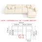 Tofu Block Double-Sided Fabric Sofa