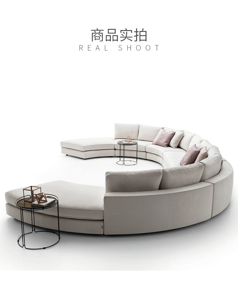 Fabric Hotel Living Room KTV Semicircular Sofa