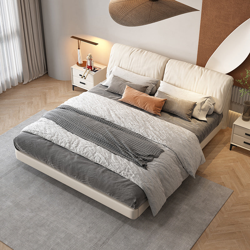 Floating Bed Luxury Genuine Leather Bed