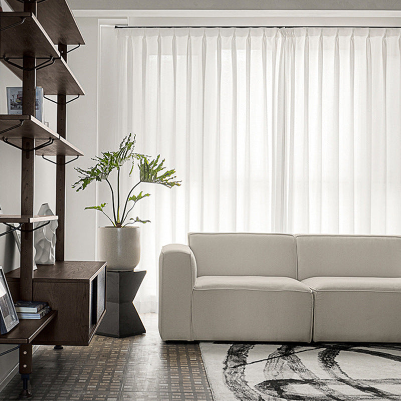 Simple Modern Modular Fabric Small Apartment Chaise Lounge Wabi-Sabi Style Living Room sofa Technology Cloth Tofu Block Small Sofa