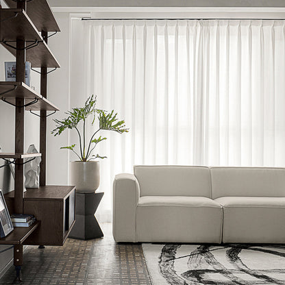 Simple Modern Modular Fabric Small Apartment Chaise Lounge Wabi-Sabi Style Living Room sofa Technology Cloth Tofu Block Small Sofa