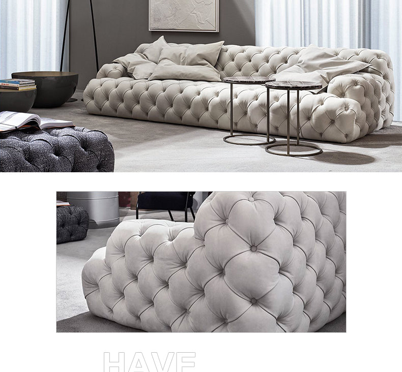 Italian Style Light Luxury Fabric Zipper Sofa